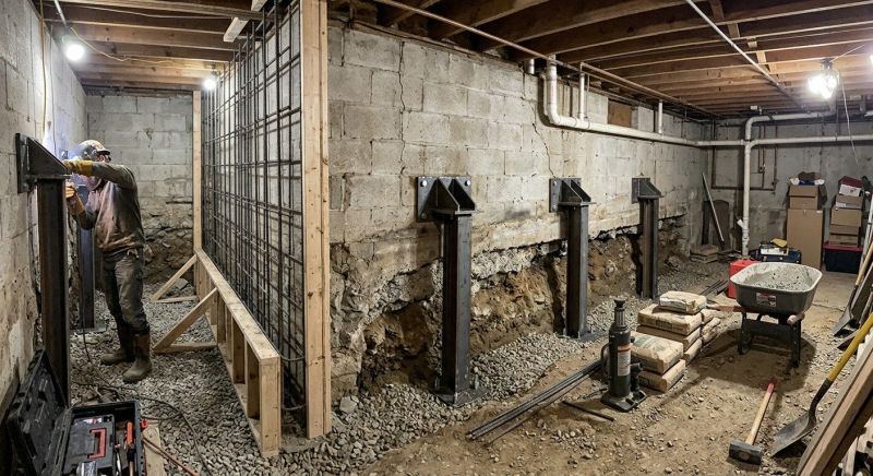 Basement Stabilization in La Vernia, TX