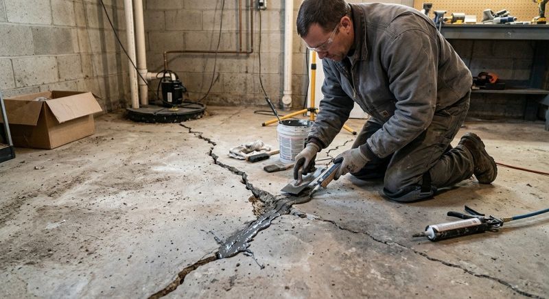 Cracked Basement Floor Repair in La Vernia, TX
