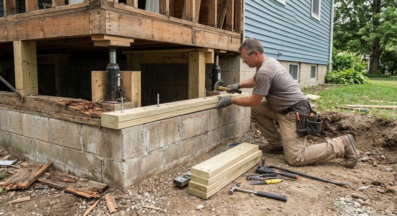 Sinking Foundation Repair in Cibolo, TX